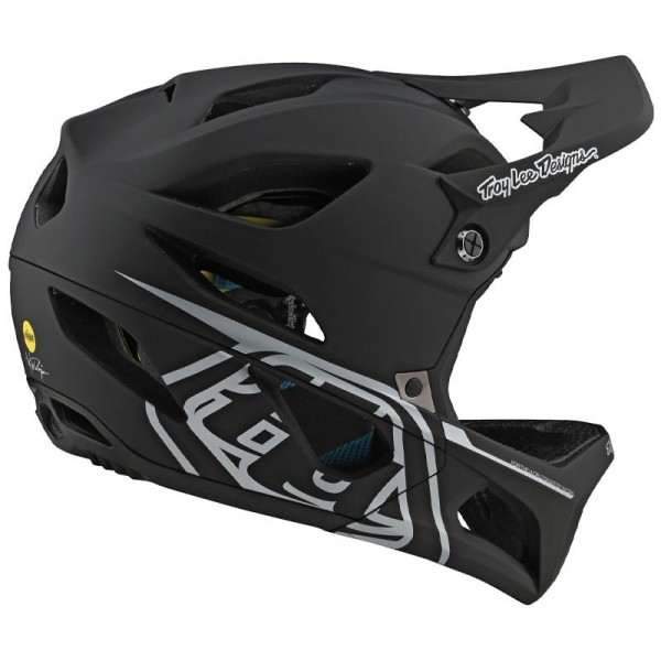 Casco Stage Stealth Black Silver Troy Lee - Image 3