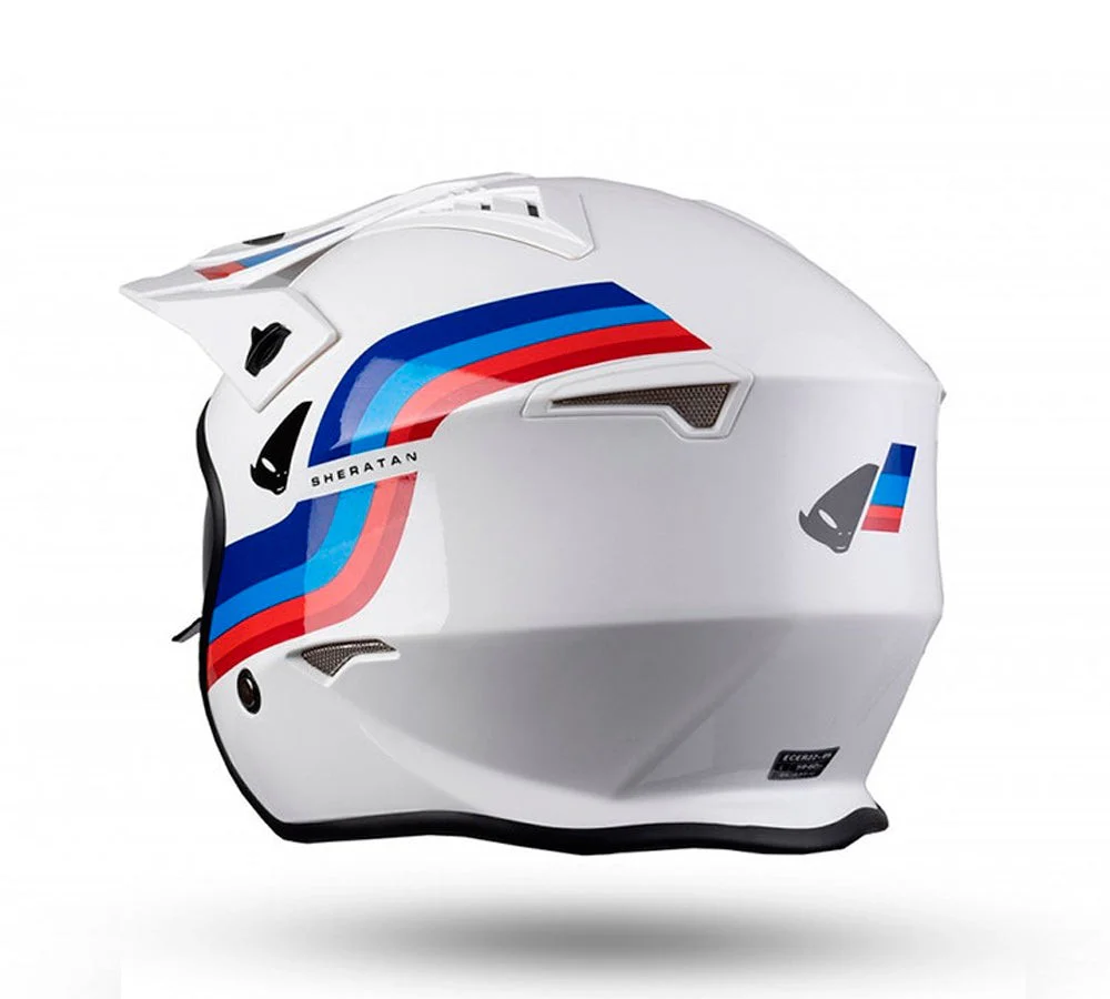 Casco urbano modelo Sheratan Jet White Blue Red | UFO Plast - Image 3