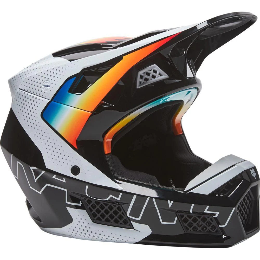 Casco V3 Rs Relm Ece [Blk/Wht] Fox Racing