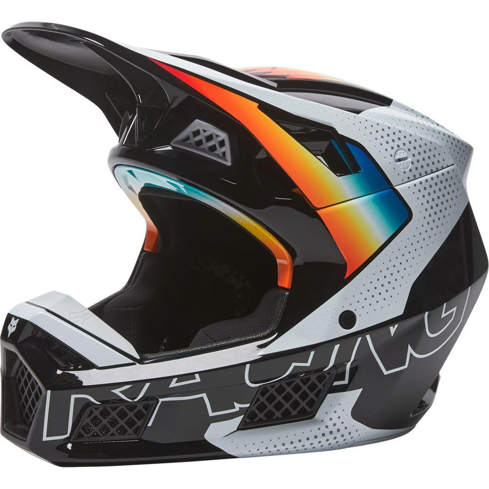 Casco V3 Rs Relm Ece [Blk/Wht] Fox Racing - Image 2