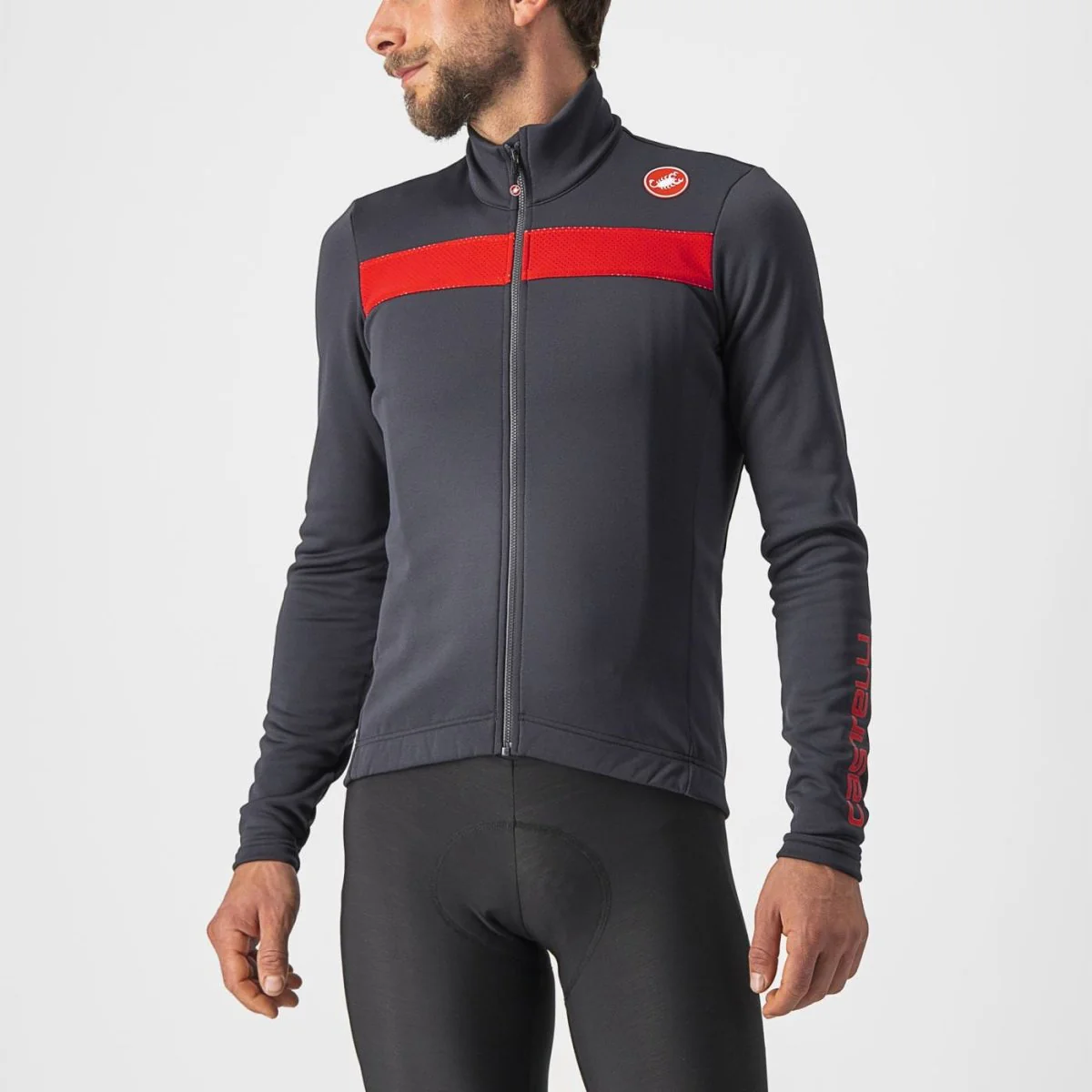 Castelli Jersey Puro 3 FZ Dark Gray