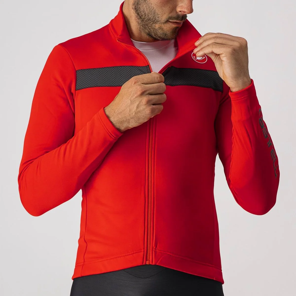 Castelli Jersey Puro 3 FZ Red - Image 4