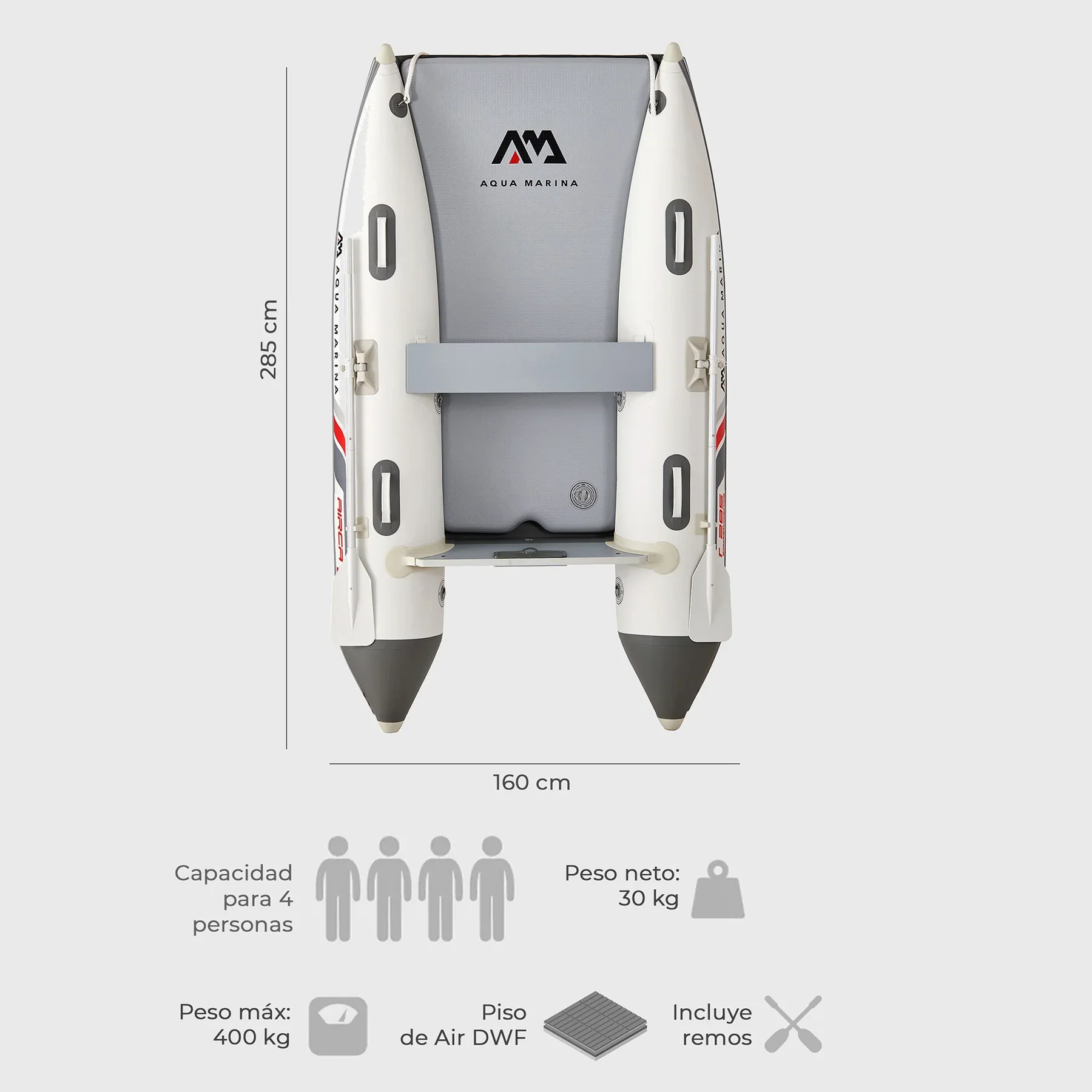 Catamarán Inflable Aqua Marina Ultra Liviano 2.85M - Image 3