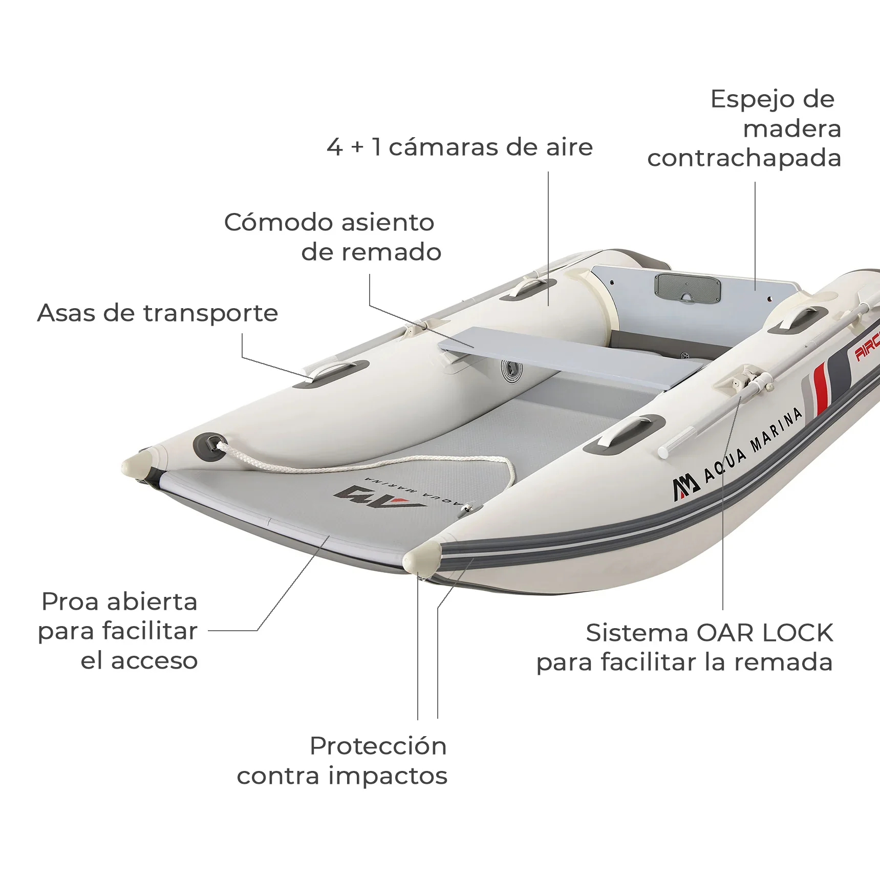 Catamarán Inflable Aqua Marina Ultra Liviano 2.85M - Image 4