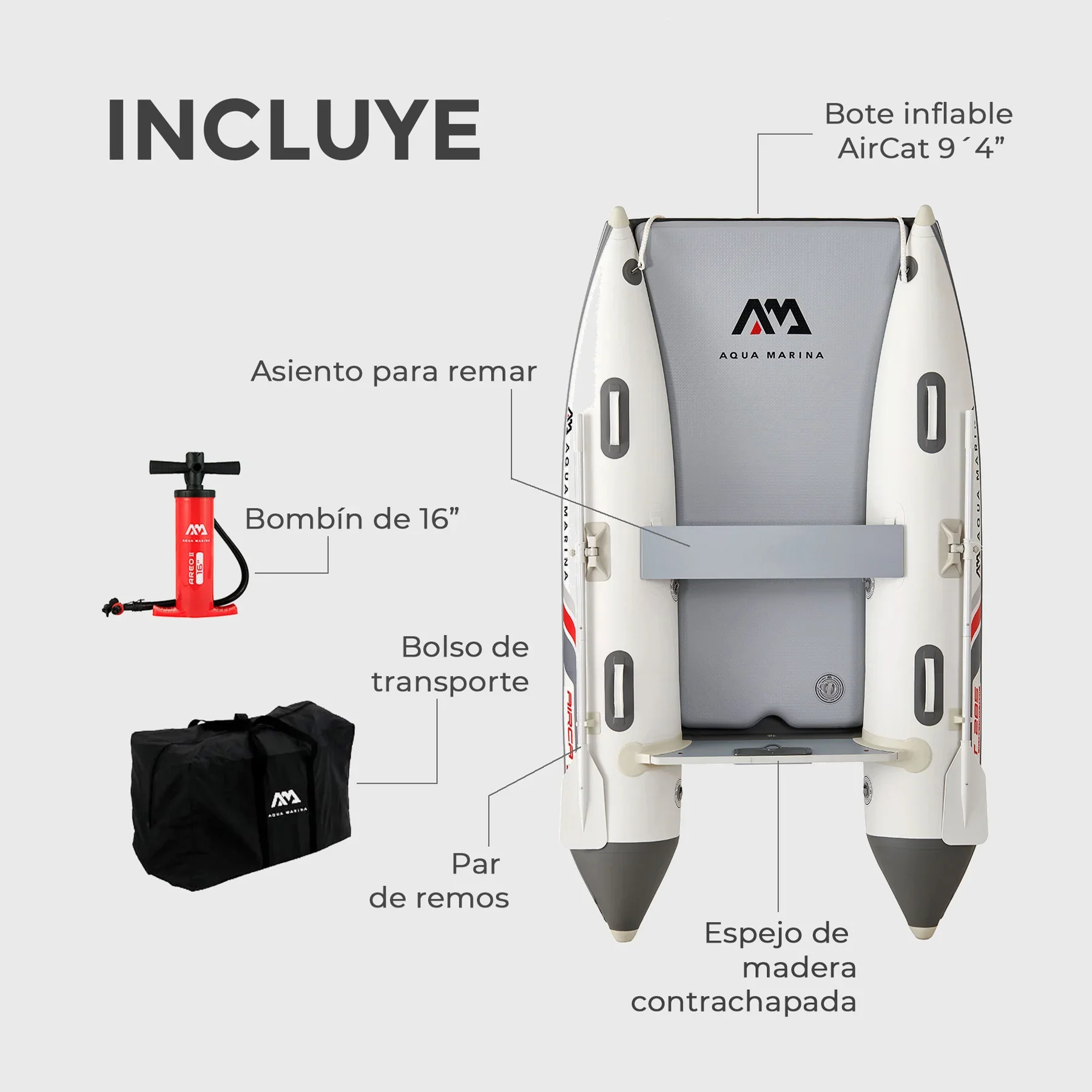 Catamarán Inflable Aqua Marina Ultra Liviano 2.85M - Image 6
