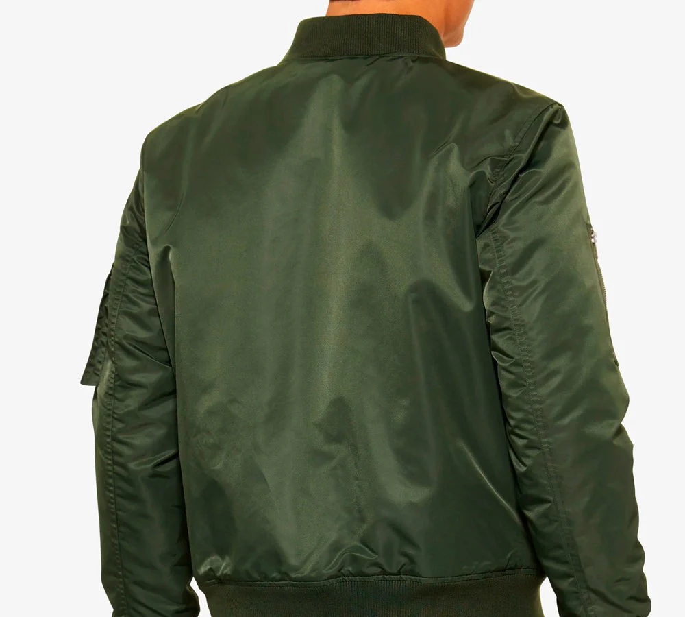 Chaqueta Bomber Zip verde oliva | 100 Percent - Image 2