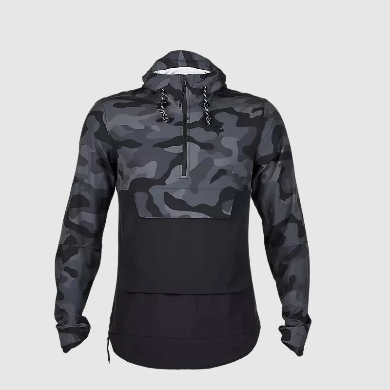 Chaqueta Cortavientos Fox Bicicleta Canguro Ranger Negro Camo