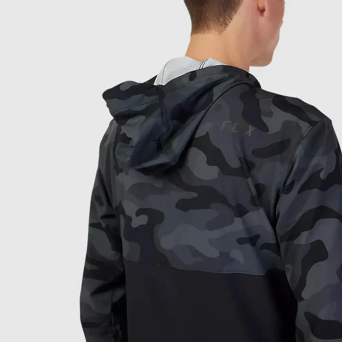 Chaqueta Cortavientos Fox Bicicleta Canguro Ranger Negro Camo - Image 3