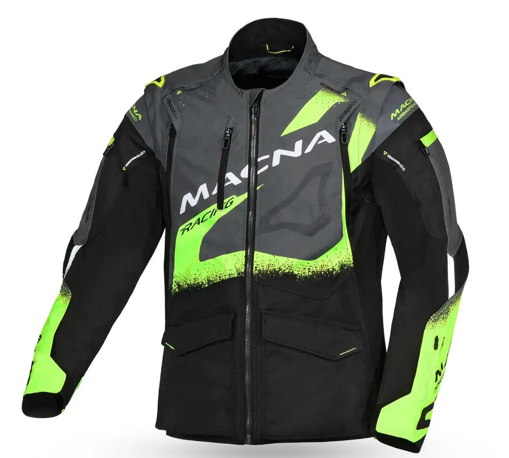 Chaqueta de adventure modelo Landmark. Color negro/fluo | Macna