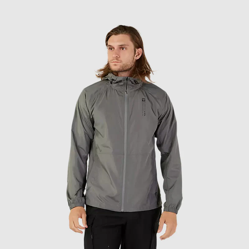 Chaqueta Lifestyle Cortavientos Base Over Gris Fox - Image 2