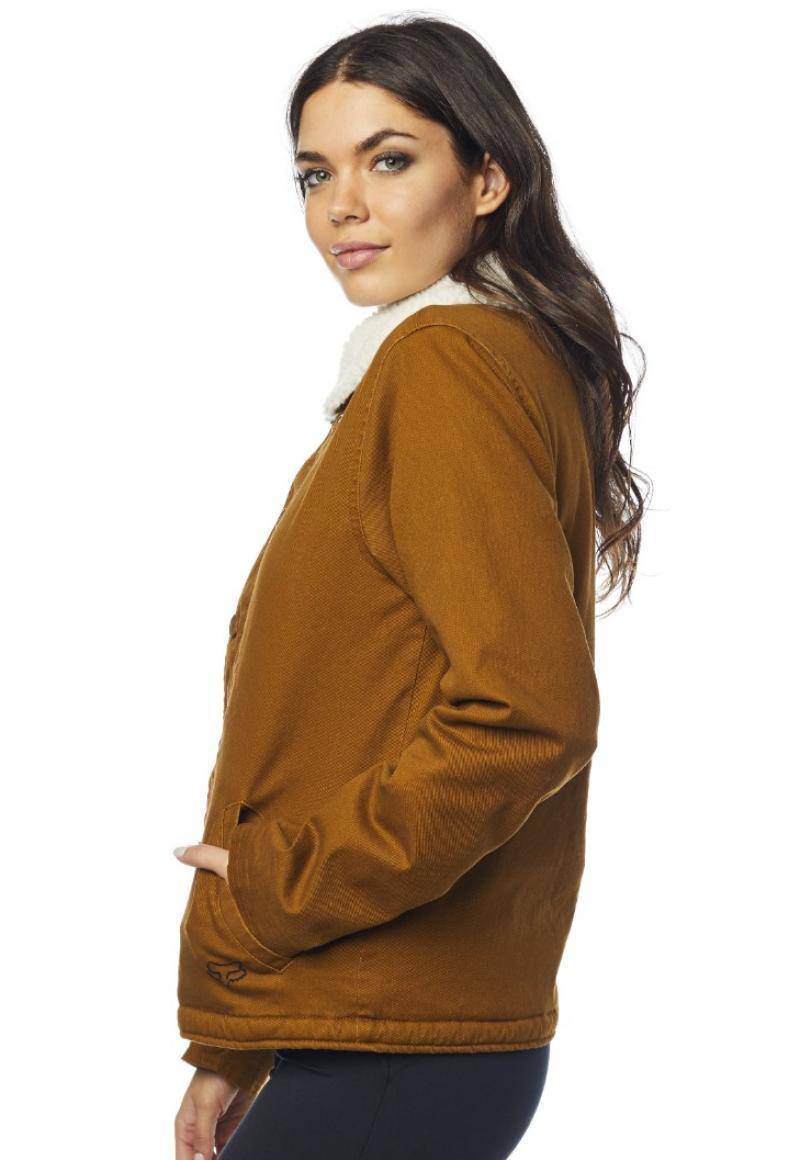 Chaqueta Lifestyle Mujer Sherpa Cefé Mostaza Fox Racing. - Image 2