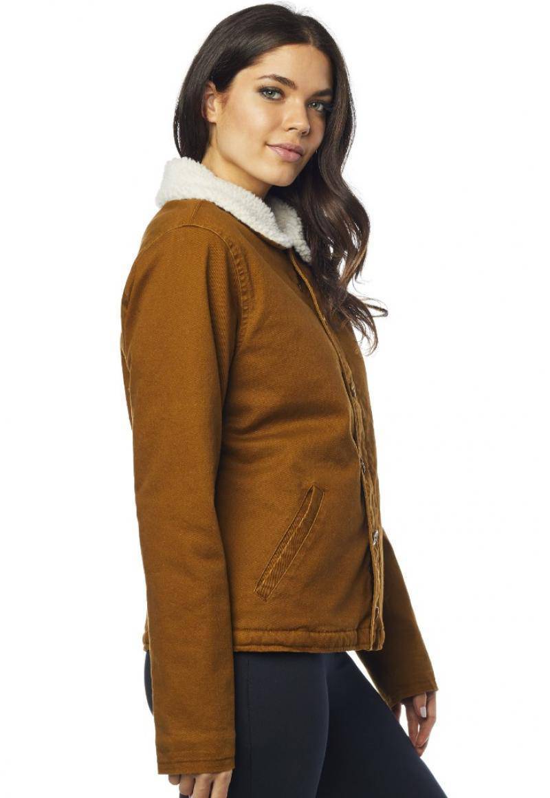 Chaqueta Lifestyle Mujer Sherpa Cefé Mostaza Fox Racing. - Image 3