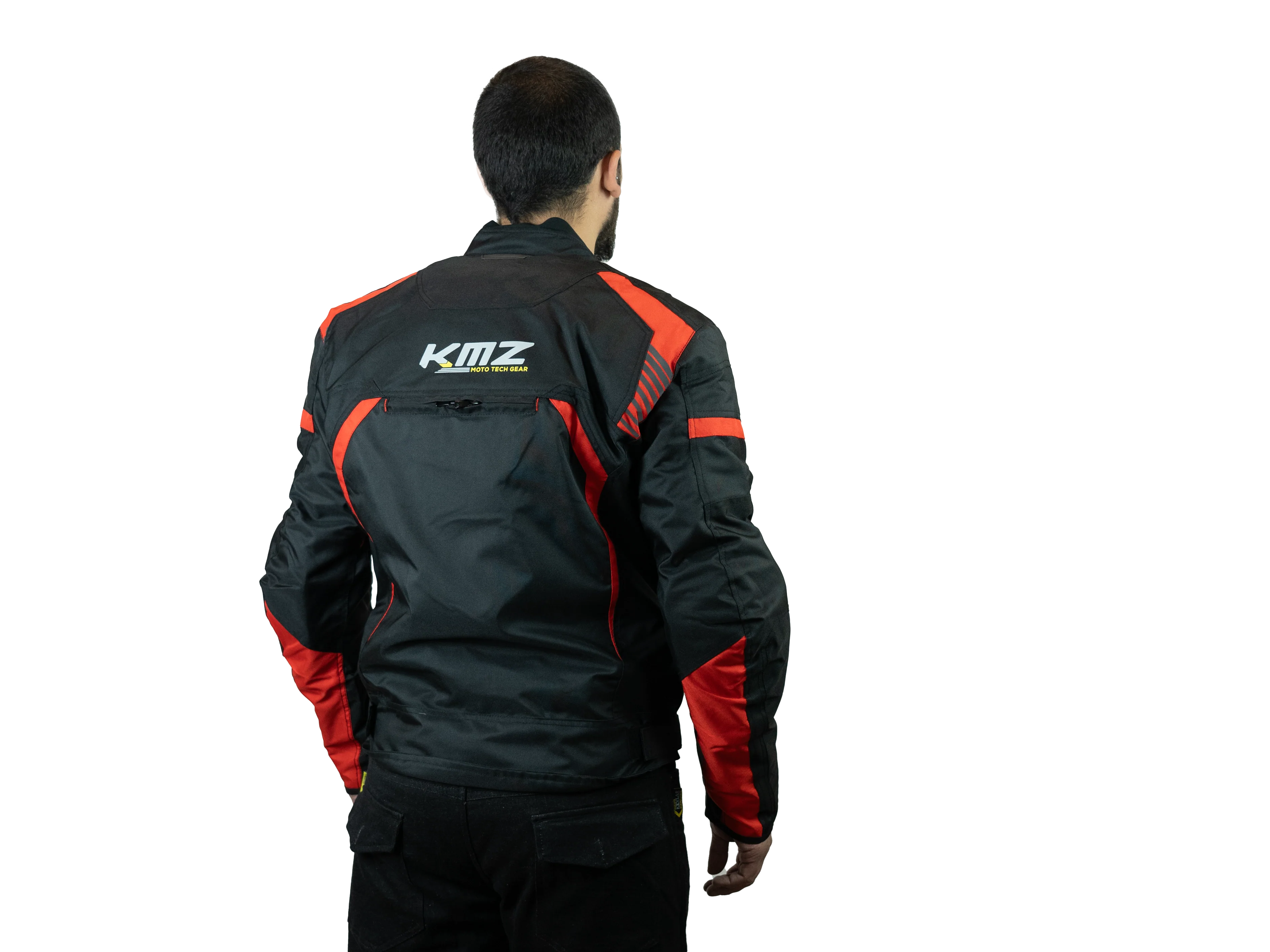 Chaqueta Moto Calle Doctor Negro/Rojo KMZ - Image 2