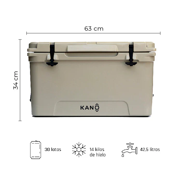 Cooler Rígido O'Higgins Kano 45QT Beige - Image 6