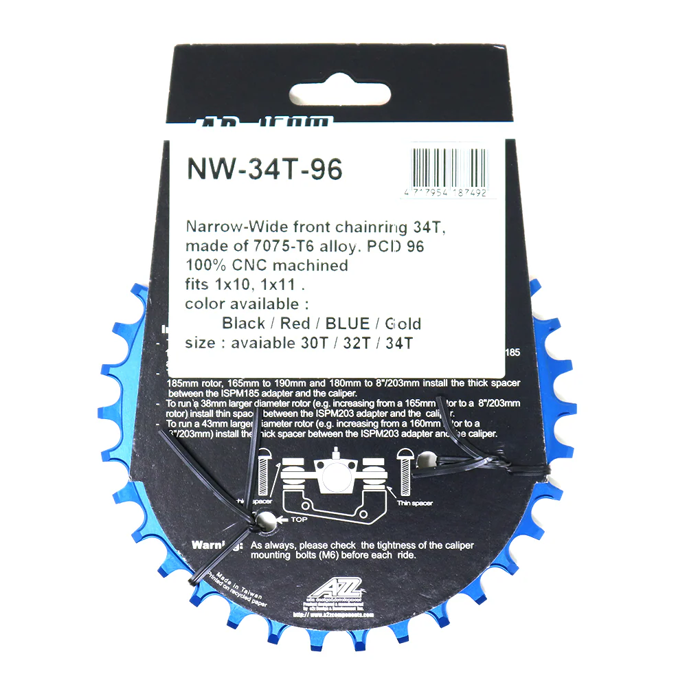 Corona A2Z Narrow Wide 34T BCD 96 Azul - Image 4