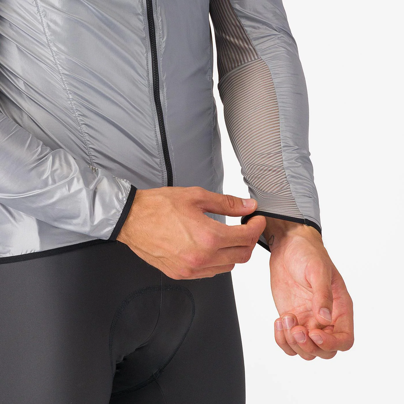 Cortaviento Castelli Aria Silver Gray - Image 3