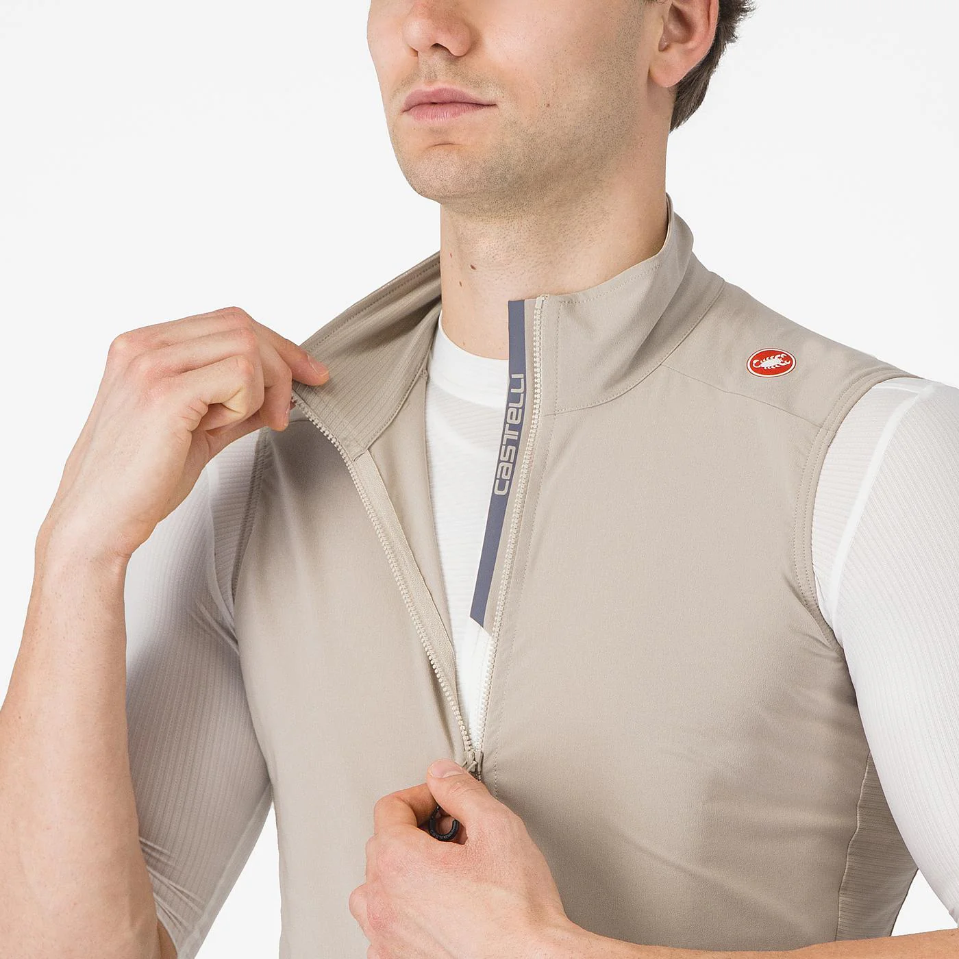 Cortaviento Castelli Espresso Vest Clay Dark Grey - Image 3