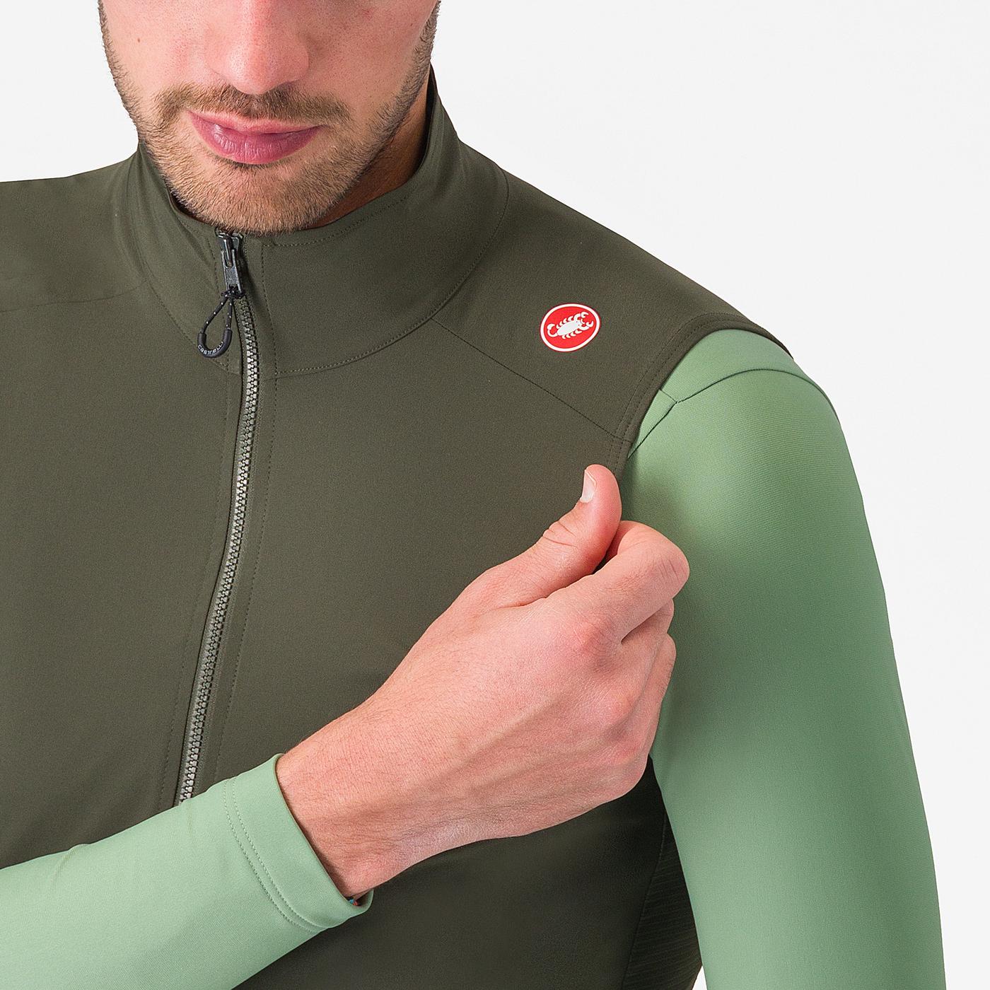Cortaviento Castelli Espresso Vest Clay Deep Green - Image 3