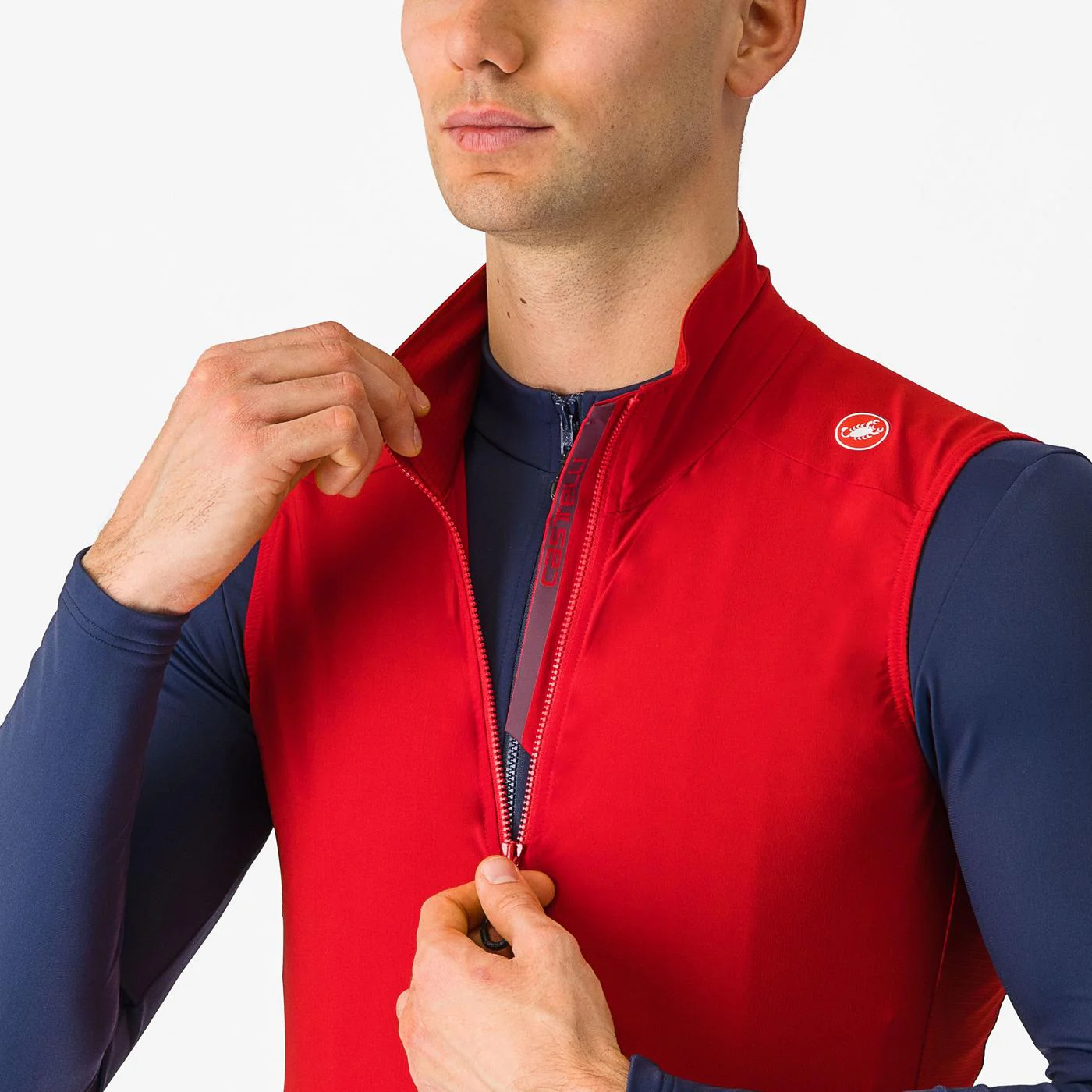 Cortaviento Castelli Espresso Vest Rich Red - Image 3