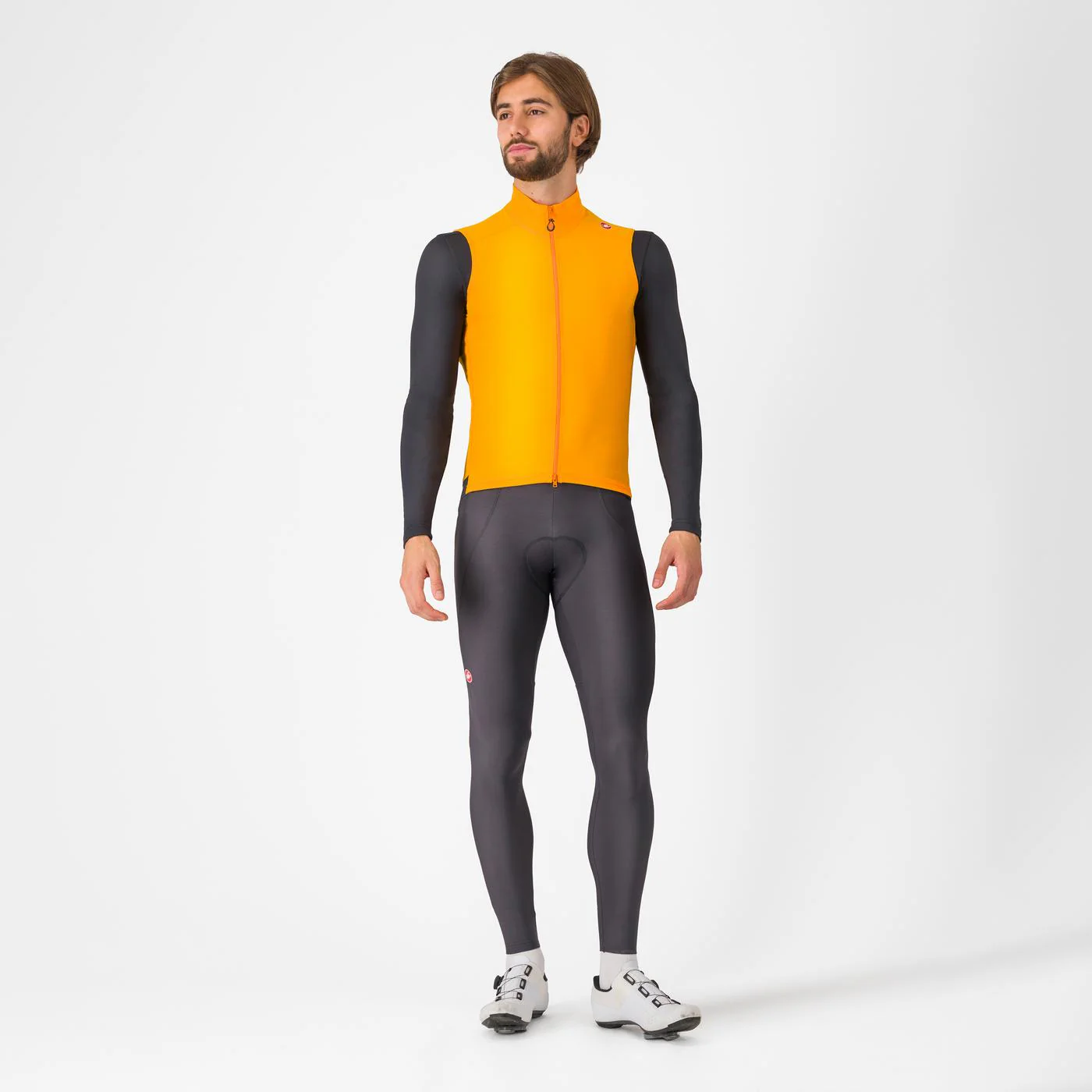 Cortaviento Castelli Espresso Vest Vivid Orange - Image 4