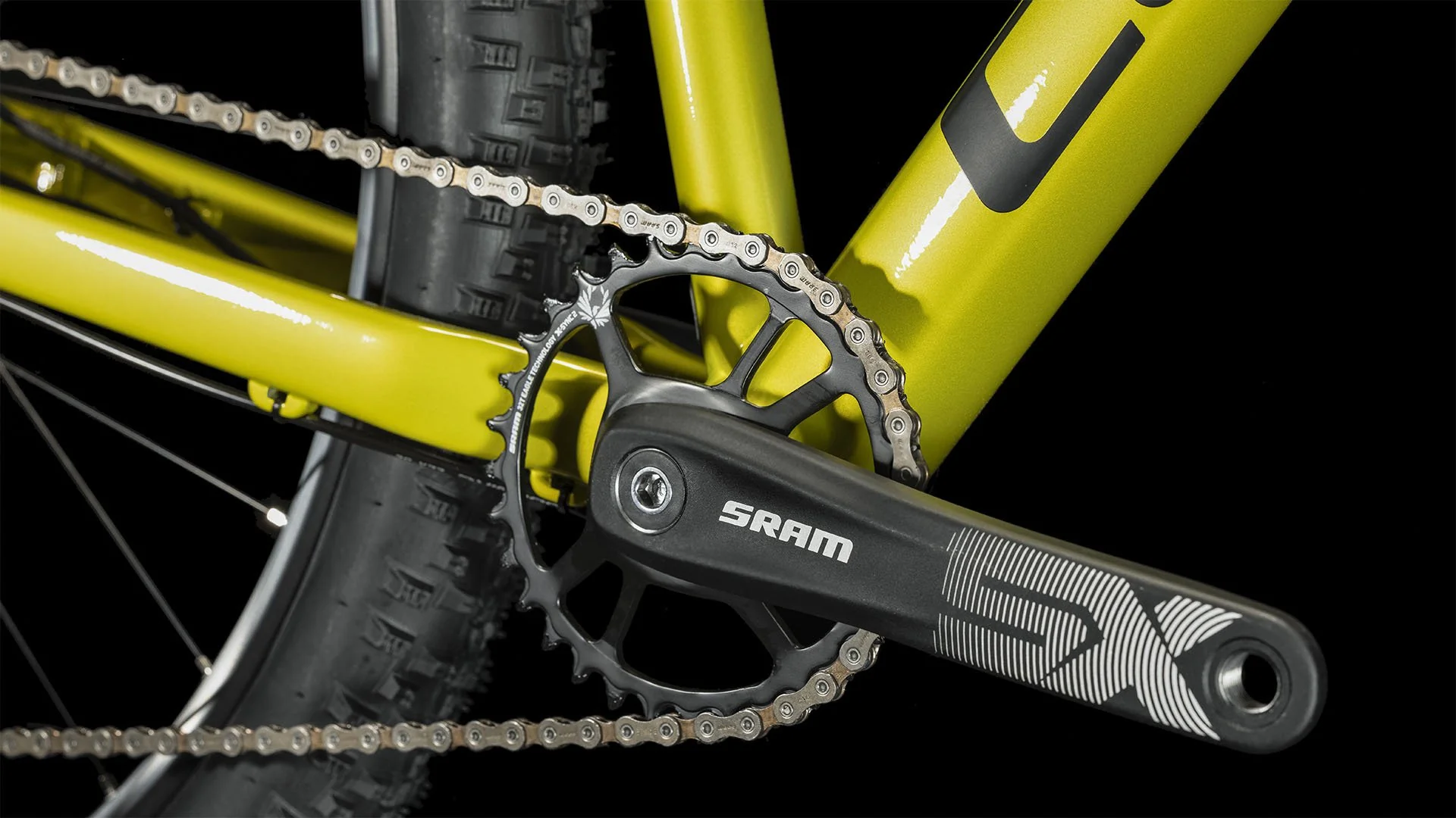 Bicicleta Mountain Bike Cube Analog Amarillo Negro - Image 5