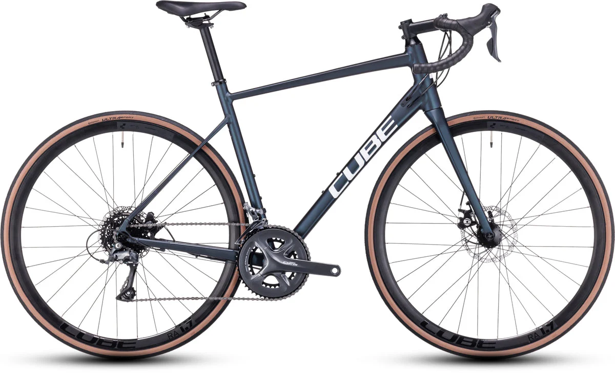 Bicicleta Ruta Cube Attain Azul Oscuro Aro 700c