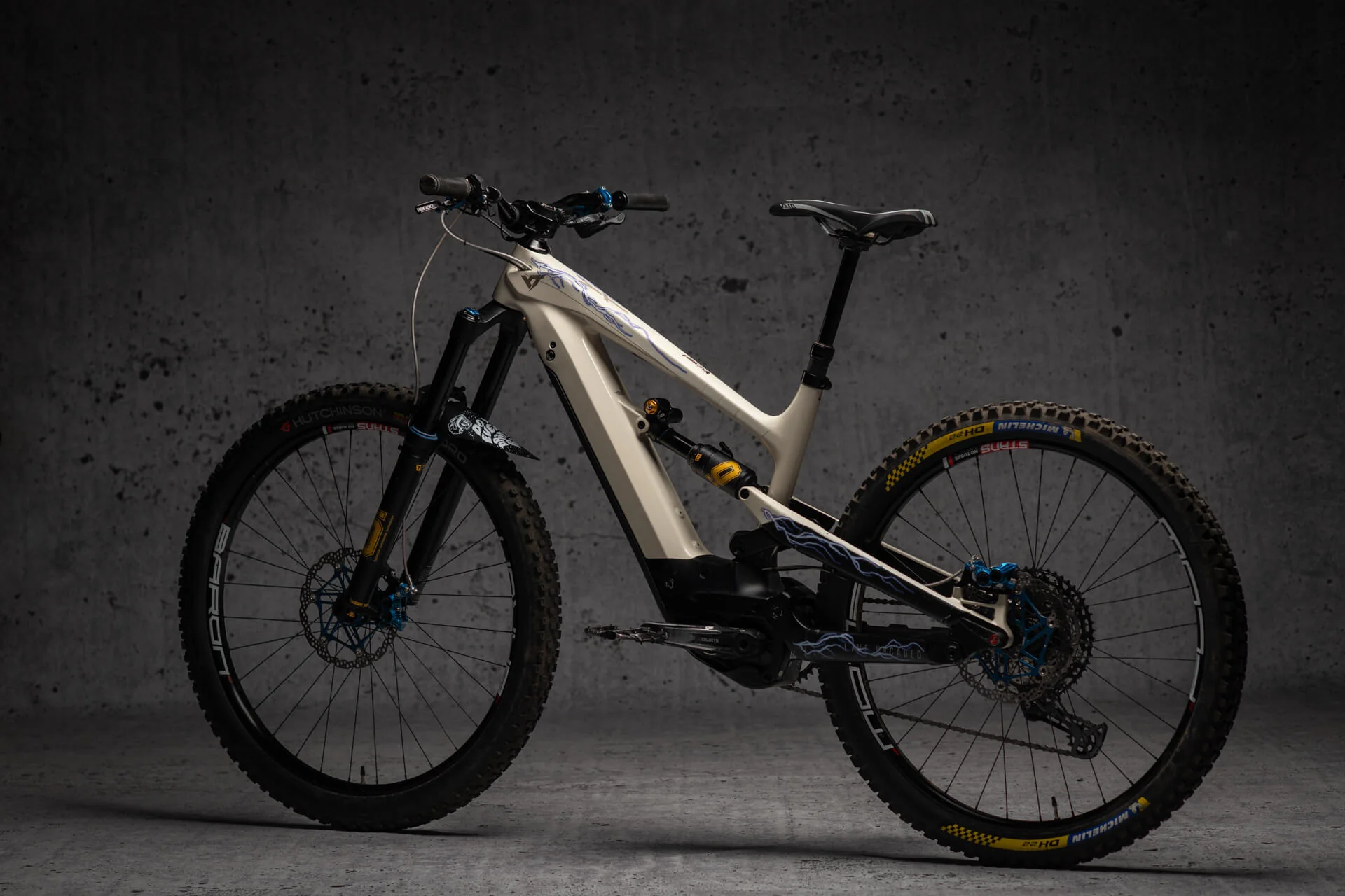 Dyedbro Protector Cuadro Bicicleta Pro Full E-Bike Lightning Azul - Image 4