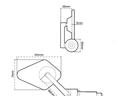 Espejo para extremos de manillar Arrow 360 | Oxford Products - Image 2