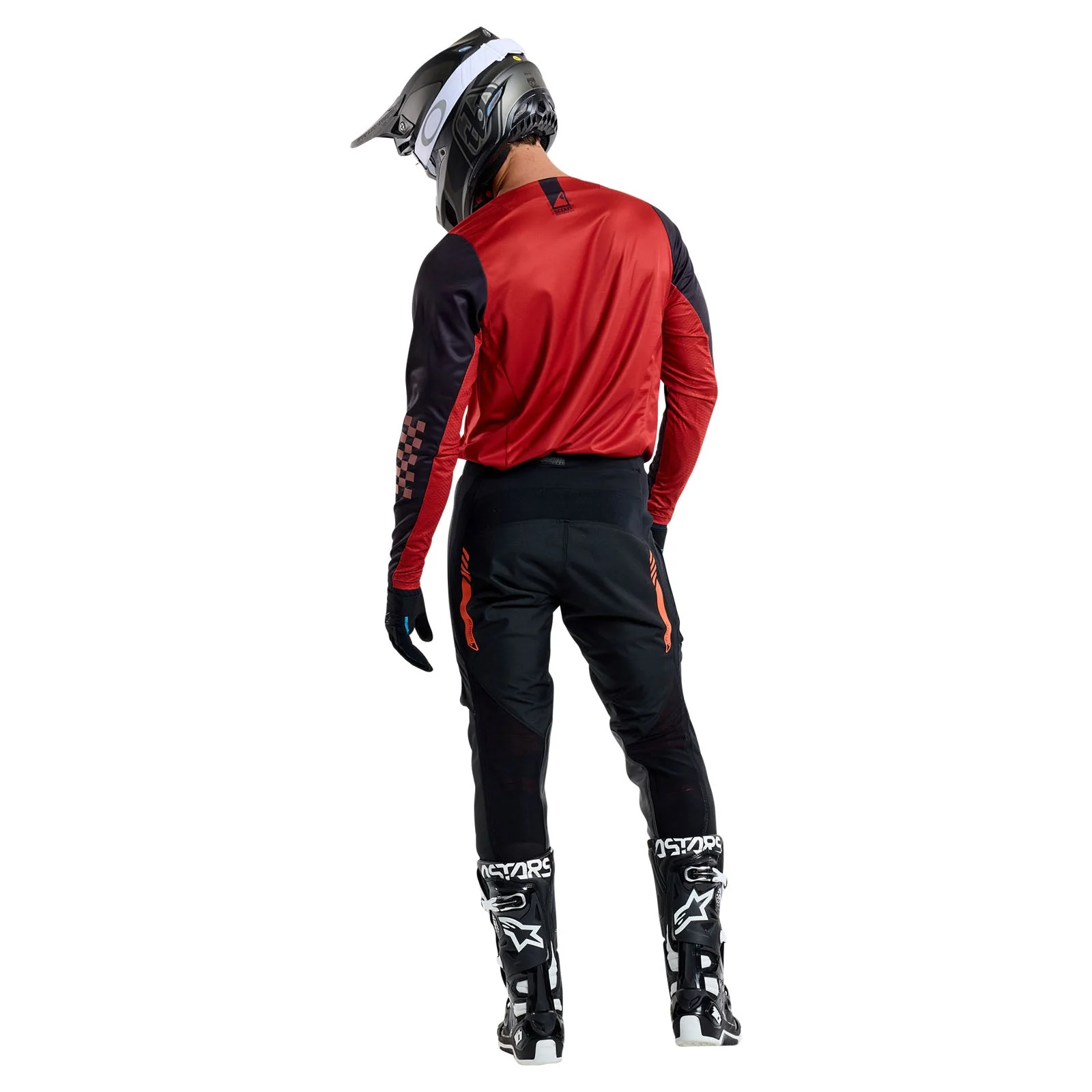 Troy Lee Designs Polera de Moto Scout GP Big Lee Black / Burnt Orange - Image 9
