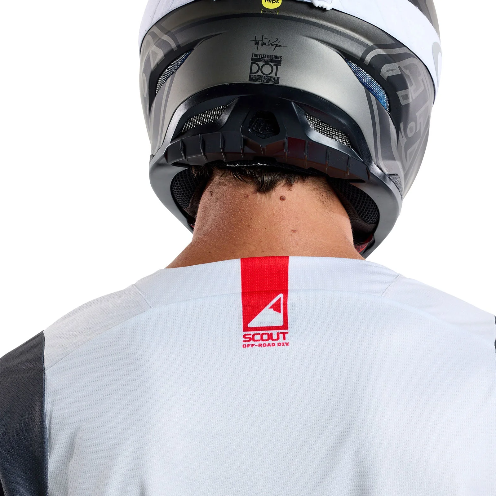 Troy Lee Designs Polera de Moto Scout GP Big Lee Charcoal / Fog - Image 11