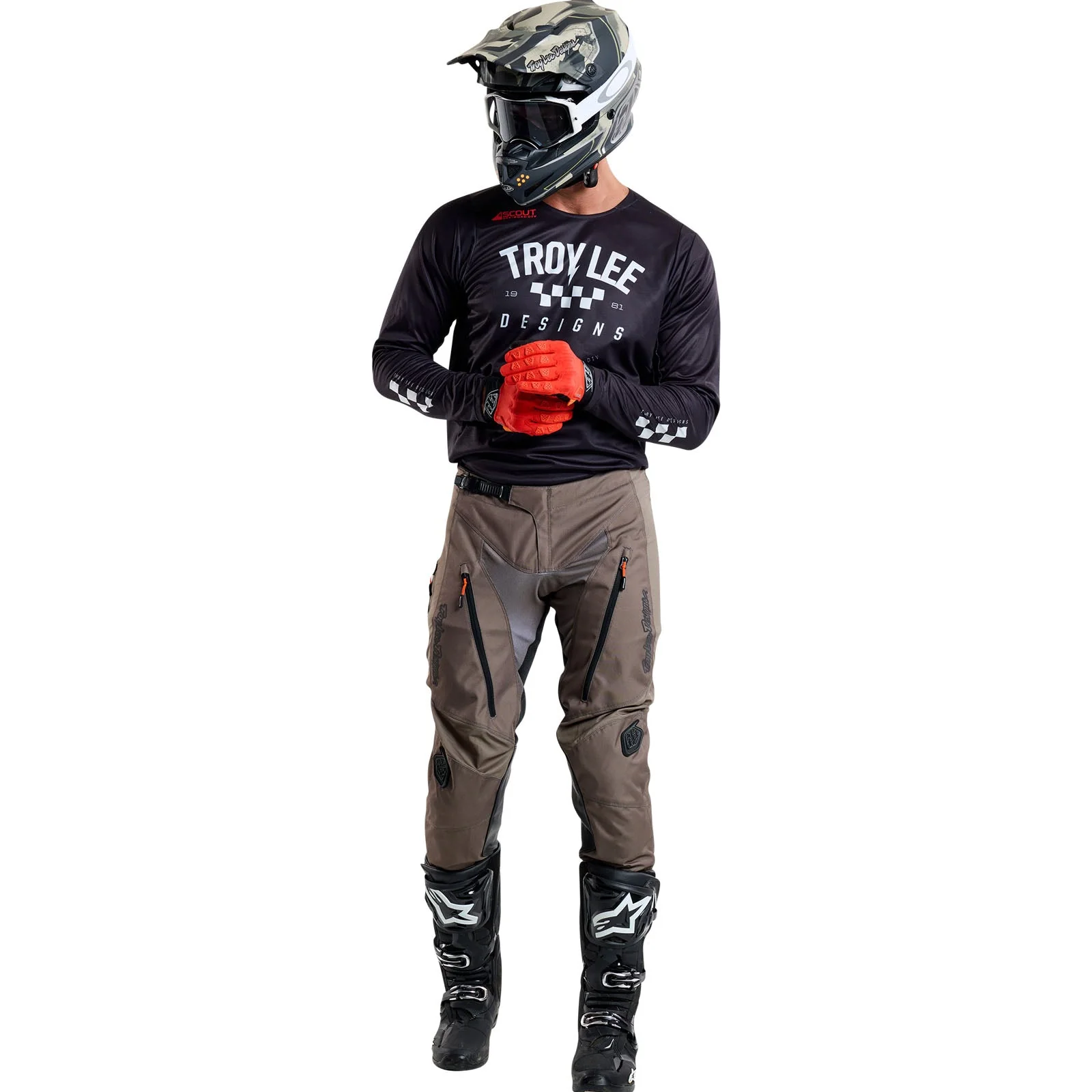 Troy Lee Designs Polera de Moto Scout GP Ripper Negra - Image 7