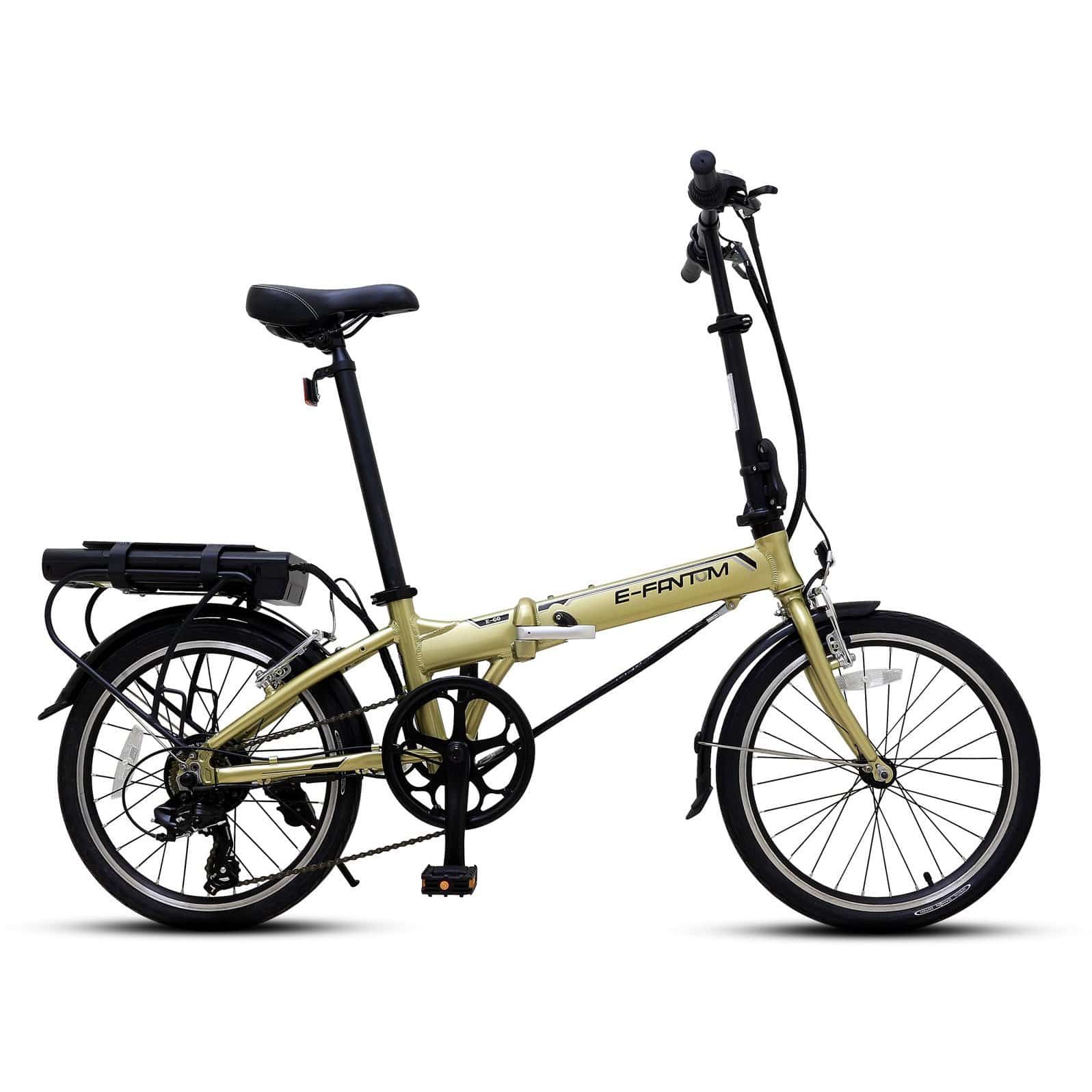 Fantom - E-Bike Aro 20 Plegable Dorada - Bicicleta