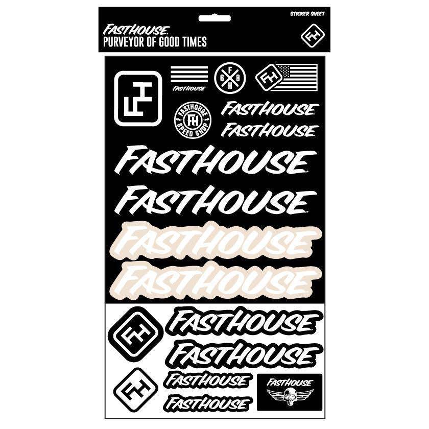 Fasthouse - Stickers Blanco y Negro