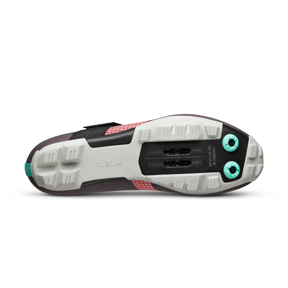 FIZIK Zapatillas de Bicicleta Vento Ferox Carbon | Rojo-Turquesa - Image 3