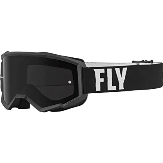 Fly Racing Antiparras Focus Sand Black/White Dark Smoke Lens