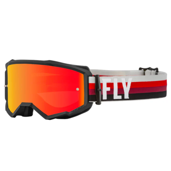 Fly Racing Antiparras Zone Black/Red W/ Red Mirror/Amber Lens