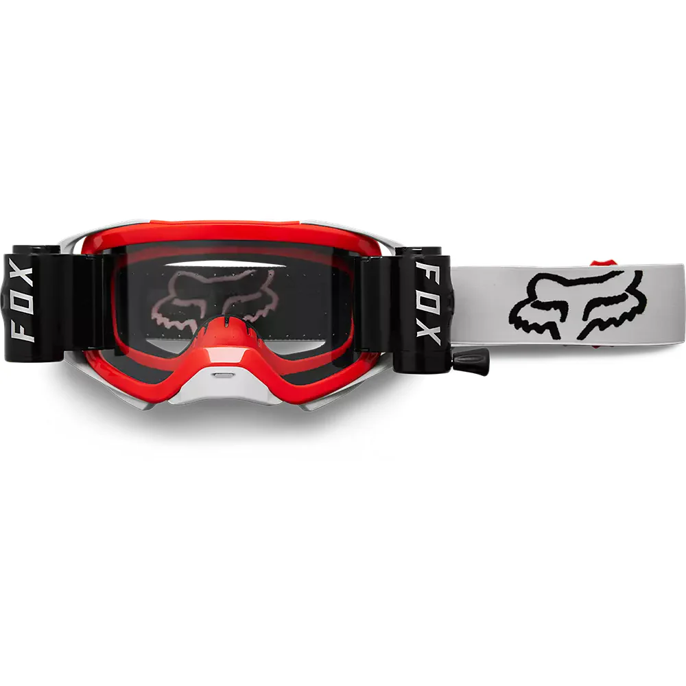 FOX Antiparras Moto Airspace Stray Roll Off Rojo/Gris