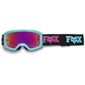 FOX Antiparras Moto Niño Main Nuklr Celeste/Negro