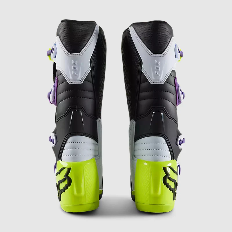 FOX Botas Moto Comp Negro/Verde/Blanco/Morado - Image 5