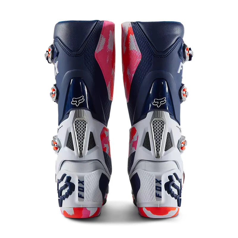FOX Botas Moto Instinct Ryvr Edicion Limitada Blanco/Azul/Rosado - Image 5