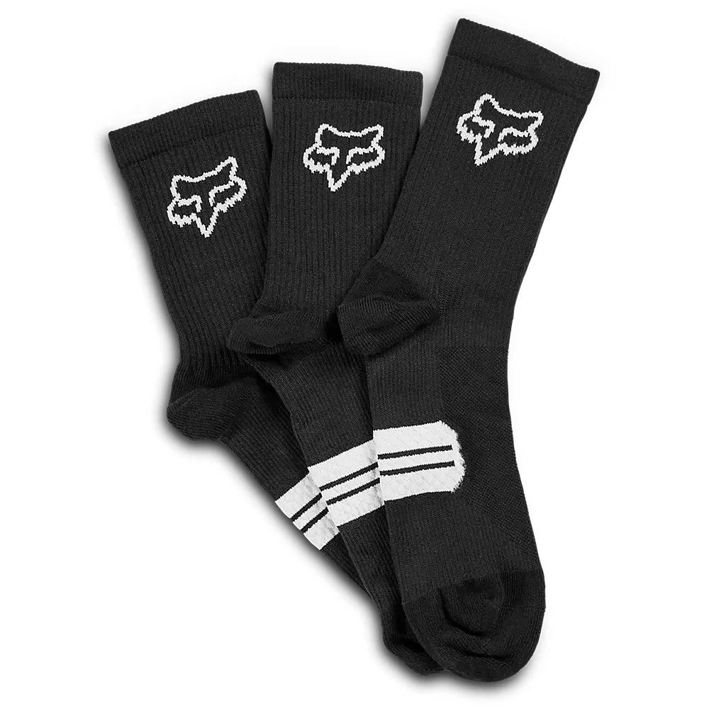 FOX Calcetines Bicicleta Mujer Ranger Black 6" Pack 3 Unidades Negro