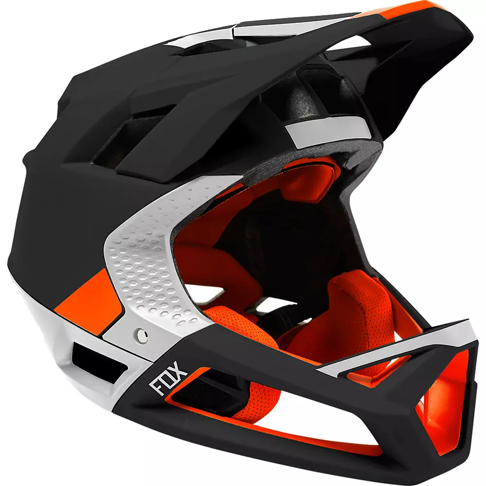 FOX Casco Bicicleta Proframe Blocked Negro/Naranjo