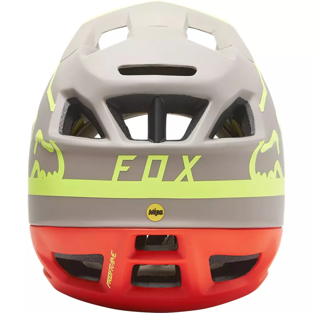 FOX Casco Bicicleta Proframe Tuk Gris/Amarillo/Rojo - Image 4
