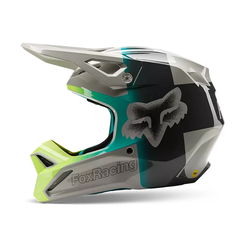 FOX Casco Moto V1 Horyzn Gris/Negro/Amarillo - Image 2