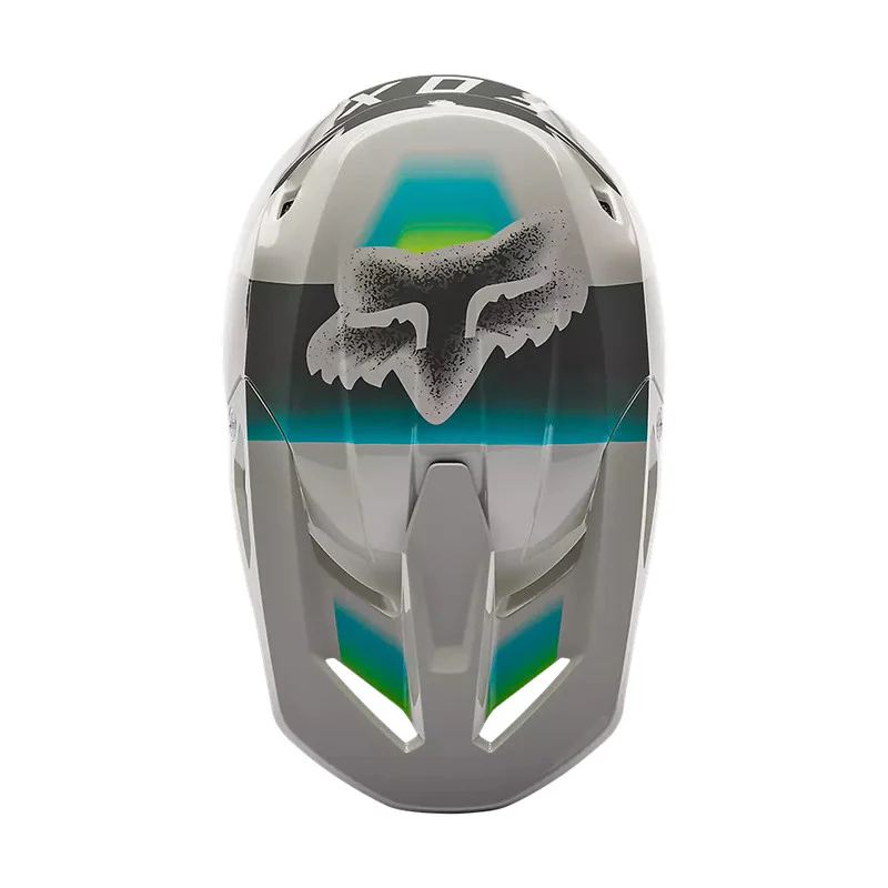 FOX Casco Moto V1 Horyzn Gris/Negro/Amarillo - Image 3