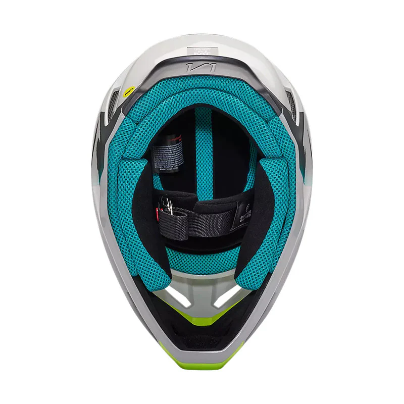 FOX Casco Moto V1 Horyzn Gris/Negro/Amarillo - Image 6