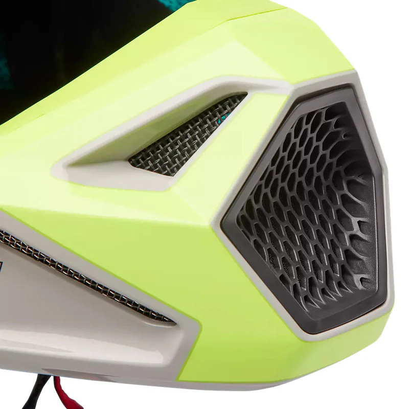 FOX Casco Moto V1 Horyzn Gris/Negro/Amarillo - Image 9