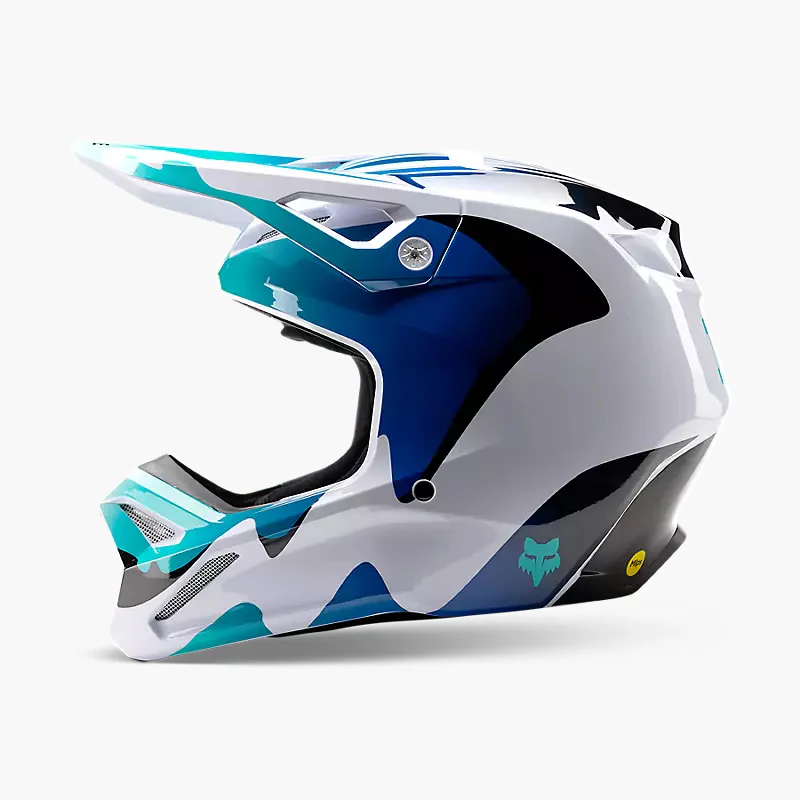 FOX Casco Moto V1 Kozmik Azul/Blanco - Image 2
