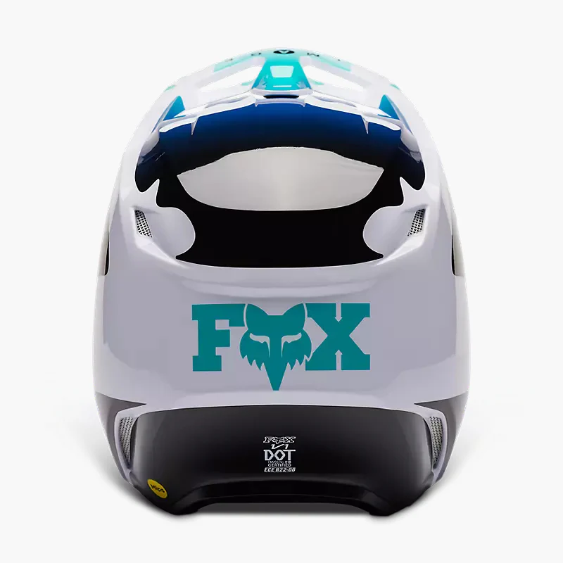 FOX Casco Moto V1 Kozmik Azul/Blanco - Image 4