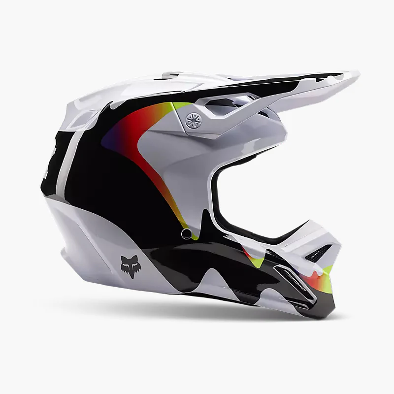 FOX Casco Moto V1 Kozmik Negro/Blanco